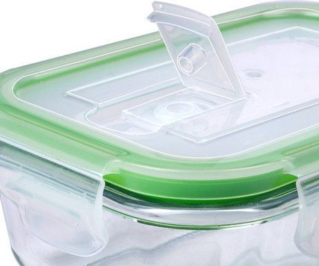 ALPINA komplet posod za shranjevanje živil in hrane, 3x posoda, 370/640/1050 ml, steklo, plastični pokrov