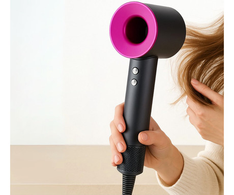 ALPINA ionski sušilnik za lase, 1600W, 3 nastavitve toplote, 2 hitrosti, Ionic tehnologija, hladno pihanje, 360° magnetni nastavek, funkcija samodejnega čiščenja, siv