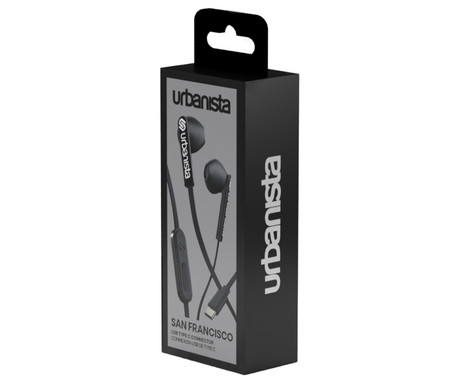 URBANISTA SAN FRANCISCO žične slušalke z mikrofonom, USB Type-C, hibridna ergonomska oblika, klicanje, Android / iOS / Windows, modre (Skylight Blue)