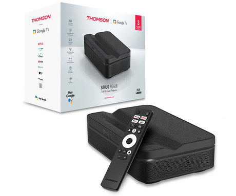 THOMSON SIRIUS PG55B projektor, 4K UHD, Google TV, pametni daljinec, črn (Premium Black)