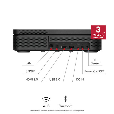 THOMSON SIRIUS PG55B projektor, 4K UHD, Google TV, pametni daljinec, črn (Premium Black)