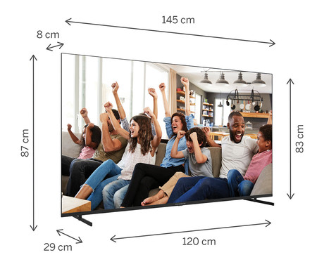 THOMSON 65UG4S14 LED TV sprejemnik, 164cm (65"), 4K UHD, Google TV, 60Hz, WiFi, Bluetooth, Dolby Audio, Google Assistant, Chromecast, Frameless oblika, pametni daljinec