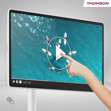 THOMSON 27FE7M45 GO Plus Pro TV sprejemnik, 69cm (27"), Full HD, Android, 5000 mAh baterija, WiFi, Bluetooth, nastavljiv kot / naklon / višina, bel