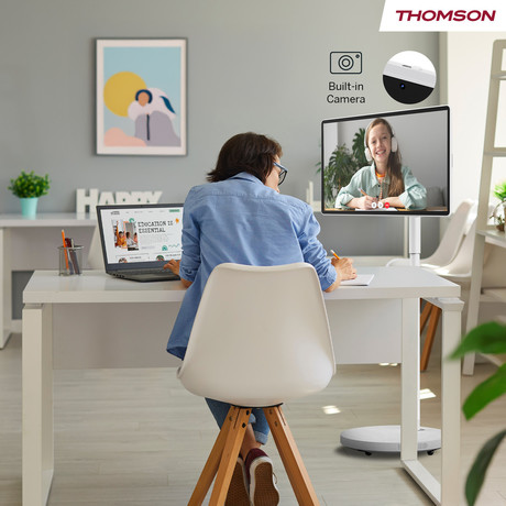 THOMSON 27UE7M45 GO Plus Pro TV sprejemnik, 69cm (27"), 4K UHD, Android, 9000 mAh baterija, WiFi, Bluetooth, nastavljiv kot / naklon / višina, bel