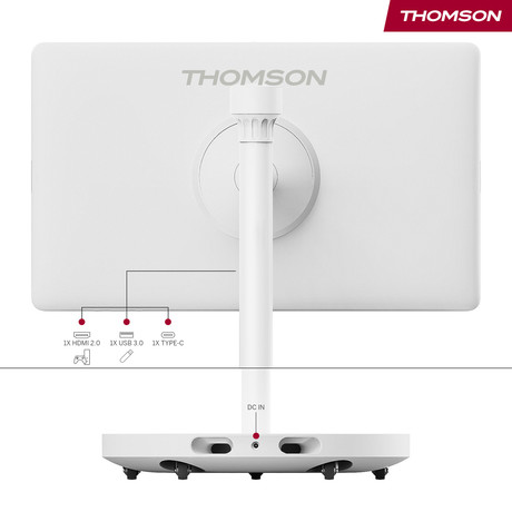 THOMSON 27UE7M45 GO Plus Pro TV sprejemnik, 69cm (27"), 4K UHD, Android, 9000 mAh baterija, WiFi, Bluetooth, nastavljiv kot / naklon / višina, bel