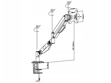 BLOW 76-872 nosilec za TV ali monitor do 32" (81cm), 360° rotacija, do 8 kg, VESA standard do 100x100mm, jeklo