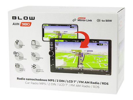 Avtoradio BLOW AVH9810 78-219 MP5 / 2DIN / LCD 7" / RDS, Touch