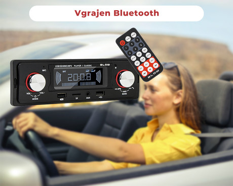 Avtoradio BLOW AVH Classic 78-287, Radio FM, Bluetooth, 4x60W, MP3/USB/MicroSD/AUX-in + USB polnilec, daljinec