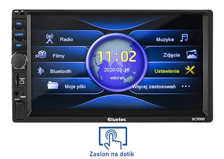 Avtoradio BLOW BLUETEC BC9000 78-288  MP5 / 2DIN / 7" barvni  zaslon na dotik, Bluetooth, USB, SD, Aux-in, ISO konektor