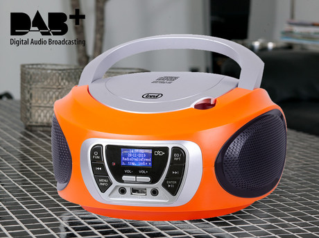 TREVI CMP 510, Boombox, CD/USB/Radio DAB/DAB+/FM, RDS, daljinec, oranžne barve