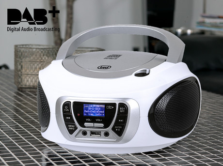 TREVI CMP 510, Boombox, CD/USB/Radio DAB/DAB+/FM, RDS, daljinec, bele barve