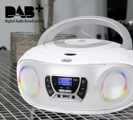 TREVI CMP 583, Boombox, CD/USB/Radio DAB/DAB+/FM, RDS, daljinec, bele barve