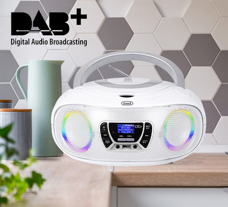 TREVI CMP 583, Boombox, CD/USB/Radio DAB/DAB+/FM, RDS, daljinec, bele barve