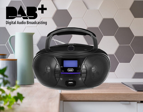 TREVI CMP 581, Boombox, CD/USB/Radio DAB/DAB+/FM, RDS, črne barve