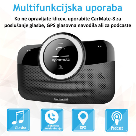 EOL - PROMATE carMate-8 Bluetooth avto prostoročno telefoniranje