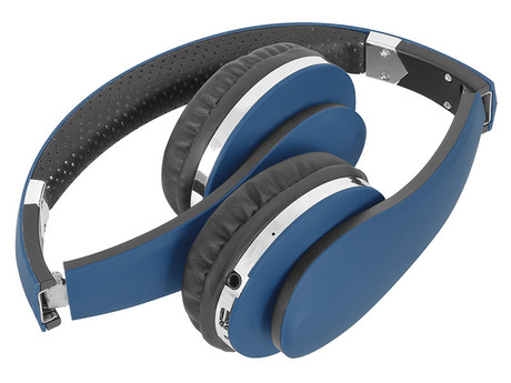 EOL - TREVI Brezžične BLUETOOTH slušalke DJ 1200 BT + mikrofon, AUX-in, zložljive, modro/črne