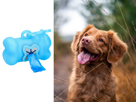 EOL - Škatlica z vrečkami za iztrebke, 20 vrečk, zaponka za nošenje, modra