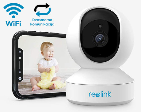 EOL - Kamera Reolink E1, brezžična WiFi, 3MP Super HD, nočno snemanje, senzor gibanja, aplikacija, dvosmerna komunikacija, vrtljiva 355°/50°, MicroSD