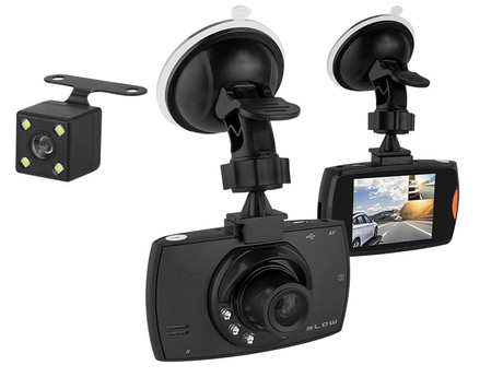 EOL - Avto video snemalnik BLACKBOX DVR Blow F480 + Vzvratna kamera, Full HD 1080p, velik 2.4'' zaslon, širok kot snemanja 140°, senzor gibanja, G-senzor