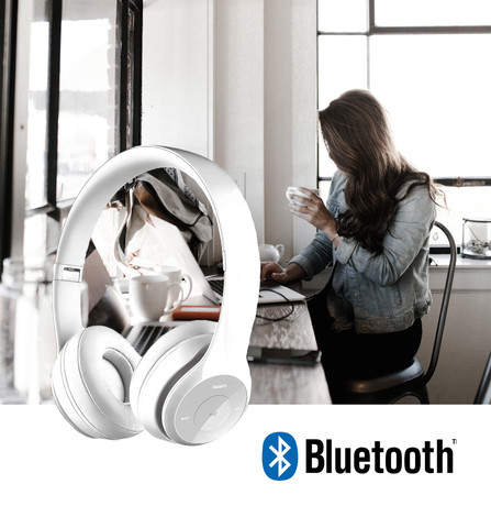EOL - PLATINET/Freestyle FH0915W naglavne Bluetooth slušalke + mikrofon, microSD, FM radio, AUX-in, zložljive, bele
