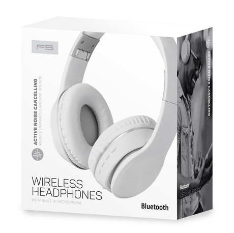 PLATINET/Freestyle FH0925W naglavne Bluetooth 5.0 slušalke + mikrofon, Active Noise Cancelling, bele