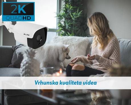 EOL - Kamera IP BLOW zunanja H-345, WiFi, ločljivost 2K 2560x1440, 4MP, nočno snemanje, senzor gibanja, aplikacija