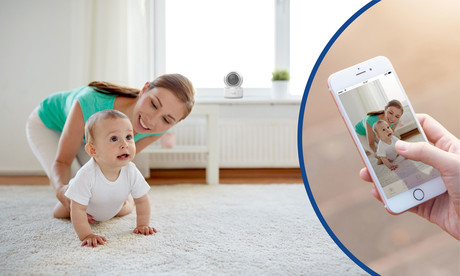 HOMEGUARD HGWIP-812 WiFi IP kamera, 1080p Full HD, 2MP, vrtljiva 300°/60°, nočno snemanje, senzor gibanja, dvosmerna komunikacija, aplikacija