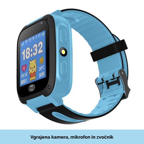 EOL - FOREVER otroška ura KW-50, LBS lociranje, SIM kartica, SOS, kamera, klicanje, svetilka, modra