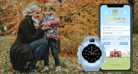 EOL - FOREVER otroška ura KW-400, WiFi, GPS, kamera, obvestila o klicih, smsih in aplikacijah, pedometer, modra