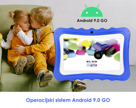EOL - Tablični računalnik Blow KidsTAB7, 7'' + ovitek, 2GB+32GB, dvojna kamera, Android 11, moder
