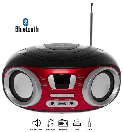 MANTA MM9210BT CHILLI PREMIUM - Boombox z Bluetooth/USB/Radio FM/AUX-in, 300W P.M.P.O