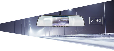 Pametno avto ogledalo NAVITEL MR250 NV, prednja in zadnja avto kamera, Full HD, 5" IPS zaslon, Night Vision, 160° snemalni kot, G-senzor, aplikacija