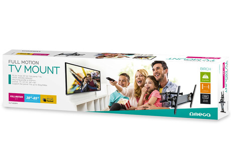 Nosilec- roka za TV OMEGA OUTV600FM, Full Motion, 32"-80", Vesa do 600x400, do 45kg, naklon od -2° do 12°, gibljivost za 180°