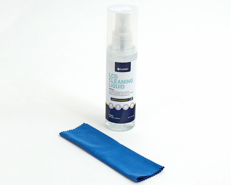 EOL - CLEANING KIT FOR LCD AND TOUCH SCREENS - LIQUID 125 ML + MICROFIBER 15x18CM