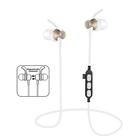 EOL - PLATINET IN-EAR Bluetooth športne slušalke+mikrofon+microSD zlate