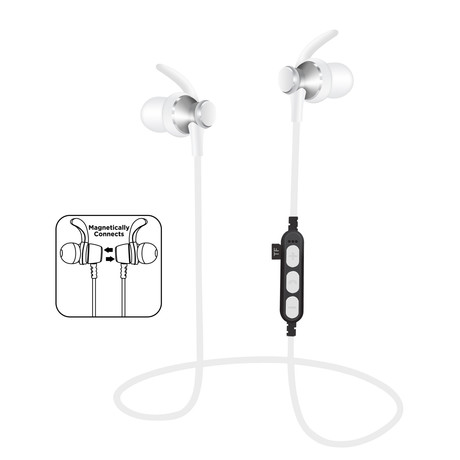 EOL - PLATINET IN-EAR Bluetooth športne slušalke+mikrofon+microSD srebrne