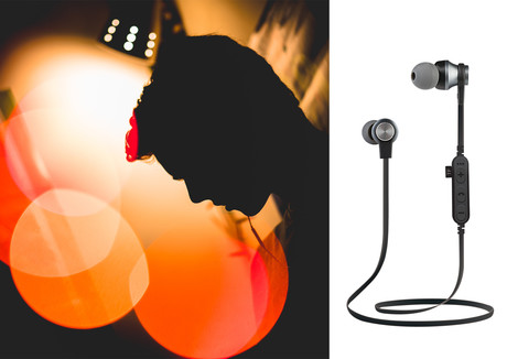 EOL - PLATINET PM1062GR Bluetooth športne slušalke+mikrofon+microSD, sive