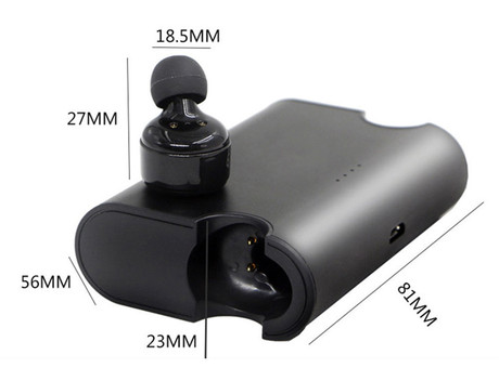 EOL - PLATINET Bluetooth True Wireless slušalke PM1080B s polnilno enoto, črne