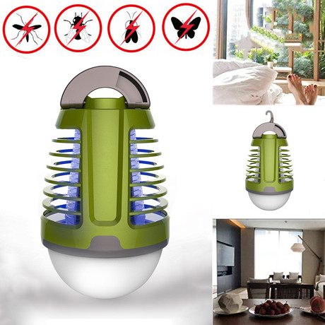 PLATINET PMKL6500 2v1 svetilka proti mrčesu / insektom, 5W, LED svetilka, polnilna baterija, IP44 vodoodpornost, visoka učinkovitost, trpežna izdelava, tiho delovanje, do 40m2, zeleno-siva