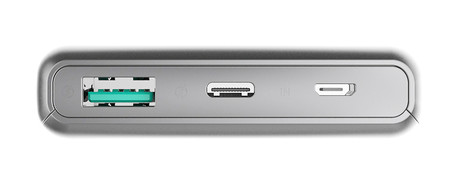 EOL - Power Bank PLATINET 10.000mAh, Li-Polymer, Qi brezžično polnjenje, Quick Charge 3.0, 10W, siv