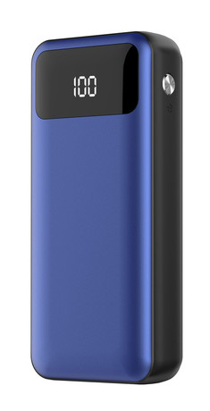 EOL - Power bank Platinet PMPB10XL, 10.000mAh, Polymer, hitro polnjenje, LCD zaslon, Type-C, modra