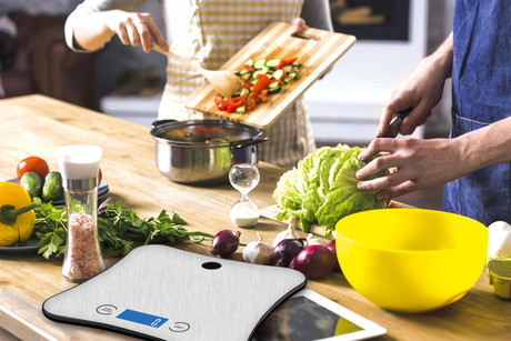 PLATINET Nutrition kuhinjska tehtnica PNKS18, Bluetooth aplikacija, TARA funkcija, LCD ekran, bela