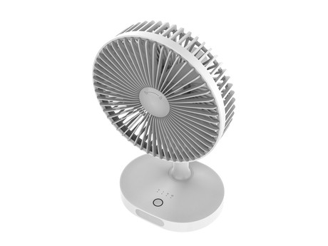 PLATINET 2v1 - namizni ventilator + LED lučka , vgrajena zmogljiva baterija 3000mAh, 3 nastavitve hitrosti, premer 19cm