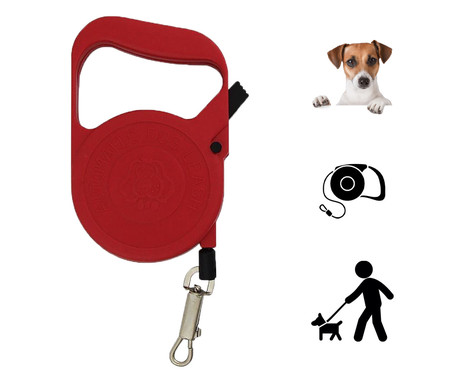 EOL - Pasji povodec, 3m, do 9kg, rdeč