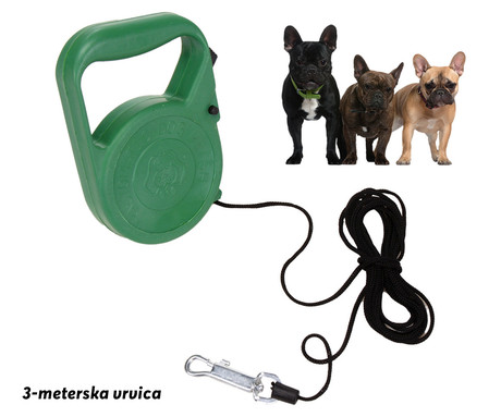 EOL - Pasji povodec, 3m, do 9kg, zelen