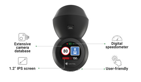EOL - Avto kamera DVR NAVITEL R1050, Full HD, 1.2" zaslon, Night Vision, SONY senzor, GPS, 165° snemalni kot, G-senzor, aplikacija