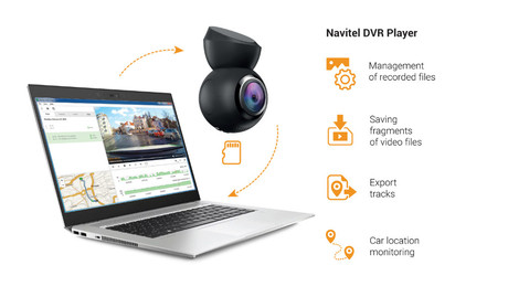 Avto kamera DVR NAVITEL R1050, Full HD, 1.2" zaslon, Night Vision, SONY senzor, GPS, 165° snemalni kot, G-senzor, aplikacija