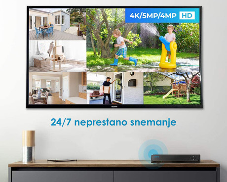 EOL - Reolink NVR snemalna enota RLN8-410-2T, priklop do 8 kamer, 24/7 urno snemanje, vgranja HDD do 4T + eSata zunanji do 4TB, PoE - VGRAJEN 2T HDD DISK