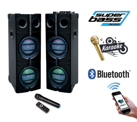 EOL - MANTA SPK5015 PRO Bluetooth karaoke zvočni sistem, 4.000W P.M.P.O., 2x zvočnik