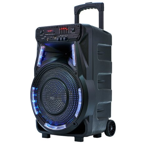 MANTA SPK5033, Karaoke zvočni sistem, prenosni/voziček, vgrajena baterija, Bluetooth 5.0, USB/MP3/SD/RADIO FM, Disco LED lučke, TWS